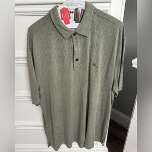 Tommy Bahama Men’s Green Olive Short Sleeve Polo Shirt Size XL